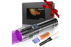 ‎RELYBO Relybo UV Taschenlampe 365nm, Schwarzlicht Taschenlampe Aufladbar, Schwarzlichtlampe UV Licht Lampe Blacklight, 30W UV Lampe für Bernsteinsuche, Skorpion, Yooperlite, Uranglas, Heimtierurindetektoren