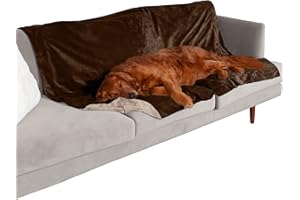 Furhaven XL wodoodporny dwukolorowy luksusowy aksamitny koc dla psa, nadaje się do prania, brązowy kamień, bardzo duży