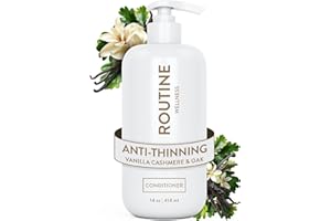 Routine Wellness Anti-Thinning Deep Conditioner for Thinning Hair - DHT Blocker for Hair Loss in Men & Women - Promotes Healthy Hair - Vanilla Cashmere & Oak 14oz