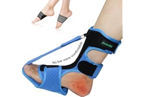 Plantarfasziitis Nachtschiene For Plantarelief: Aufgerüstet Plantarfasziitis Relief Brace Unterstützung Frauen Männer - Behandlung für Plantarfasziitis, Achillessehnenentzündung, Fußschmerzen Blau
