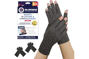 Dr. Arthritis Progettati dai medici, guanti a compressione/atrosi guanti, fasciatura per tendinite e artrite, guanti da artrite senza dita comodi e di supporto