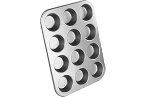 Chef Aid ‎10E10286 Muffinblech, antihaftend, 12 Löcher, ideal für Muffins und Cupcakes, grau