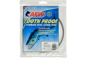 American Fishing Wire Zahnfester Vorfachdraht aus Edelstahl, einsträngig