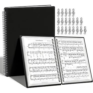 A4 Muzieknotitieboek, gekleurd muziekblad, koormap, 20 vakken/40 pagina's, muziekmap, waterdicht, kunststof, A4, koormap, muziekmap voor muziekbladen, voor muzikanten, school, huishouden