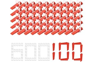 SUITEDGET B-055-B 700-Piece Tile Leveling System Kit Contains 600 Tiles Spacers 2mm 100 Tile Wedges for Leveling Tiles in Living Rooms Bathrooms Offices