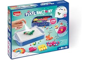 Maped CREATIV - Pixel Factory - Kit Complet pour Création d'Objets en Perles à Eau Style Pixel Art - Modèles, Perles à Eau Carrées, Grille de Création & Accessoires - Activité Manuelle Dès 6 Ans