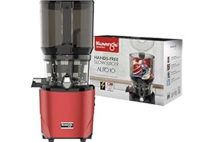 Kuvings AUTO10 Spremiagrumi e Centrifuga - Lenta e facile da pulire, capacità 3L, motore da 200W ideale per frutta, verdura e smoothies. (rosso scuro opaco)