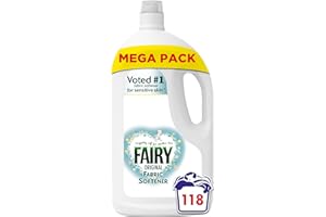 Fairy Original Fabric Conditioner, 118 Washes, 3.894l, For Sensitive Skin, Hypoallergenic, Mild fresh scent