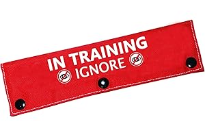 LEVLO Divertente guinzaglio per cani con scritta "Have In Training" Ignore Dog Guinzaglio Wrap Alert Hanging ID Patch Tag regalo di compleanno per animali domestici (allenamento Ignore-Sleeve)