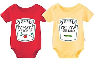 culbutomind Grenouillère drôle pour bébés jumeaux - Ketchup et Moutarde