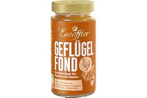 Escoffier - Geflügelfond , Ideal für Suppen oder Saucen , Ohne Geschmacksverstärker, Farbstoffe oder Palmfett , Gluten und laktosefrei , 1 x 400 ml