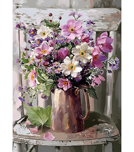 SupLetsico Diamond Painting, set di immagini per pittura con diamanti 5D, per adulti, set fai da te, decorazione della casa (30 x 40 cm