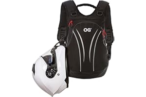 OG Original Roadrunner Mochila Moto Negra Impermeable Ligera, 20L, Bolsa Porta-Casco Moto, Correa Casco, Ciclismo, Antirrobo, Portátil, Reflectante