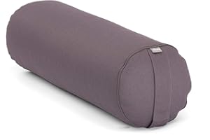 ‎BODHI Bodhi Yoga Bolster Eco Series Yoga Roll with Kapok Filling Washable Cover Made of 100% Organic Cotton Yoga Cushion for Restorative Yoga Large 65 x 22 cm