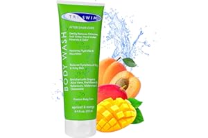 TRISWIM Idratante Rimozione al Cloro Docciaschiuma per Nuotatori Albicocca Mango (250ml)