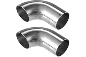 A ABSOPRO 2 pcs Plier Coude Tuyau Tube, 2.01" OD 90° DIY Échappement Tuyau pour Voiture