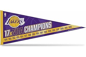 Rico Industries NBA Basketball Multi Champ Soft Felt 12" x 30" Felt Wall Décor Pennant - Great for Home/Bed Room/Man Cave Décor