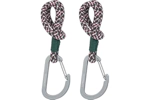 LÄSSIG Ganchos para silla de paseo Soporte para colgar bolsas Bolsa de la compra 2 piezas/Stroller Hooks Cord green/lavender/deep red