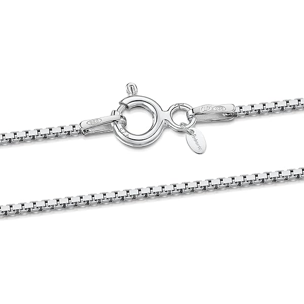 NKlaus Catena Veneziana Ovale In Argento 925 - Lunghezza 42 Cm, Larghezza 1 Mm - Collana Fine Peso 2,4 G