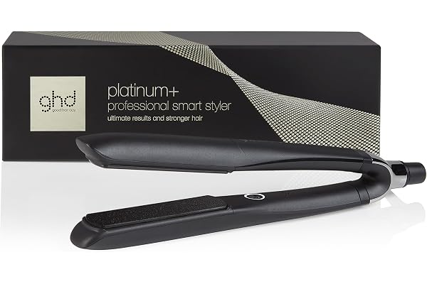 ghd - Lisseur cheveux ghd Platinum+ - Fer à lisser professionnel - Lisse en un passage sans chaleur extrême, 75% plus brillants, 70% plus forts - Lisseur boucleur idéal cheveux colorés/abîmés