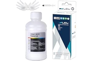 LCL 250ML Premium DTF Ink Refill for Inkjet Printers Heat Transfer Film Printing (250ml x 1 White) Replacement for Epson L800L1800 L805 R1390 4720 I3200 XP600 DX7 DX5 5113 1430 TX800P400 P408 P640