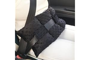 D. COZY Stoma Sicherheitsgurtkissen Stoma Sicherheitsgurtschutz Stomabeutel Abdeckung Kissen für Fahren Ileostomie Stomie Stützkissen Urostomie Supplies Auto Frauen Männer Minky Dot Schwarz