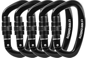 Paliston 25kN Kletterkarabiner Aluminium Schraubkarabiner D Form Karabiner Karabinerhaken