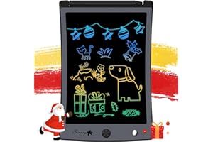 Sunany lcd Writing Tablet Colorful Screen Electronic Writing Drawing Board Doodle Board Drawing Tablet Gift for Kids and Adults at Home School and Office 8.5inch (Multicolor black)