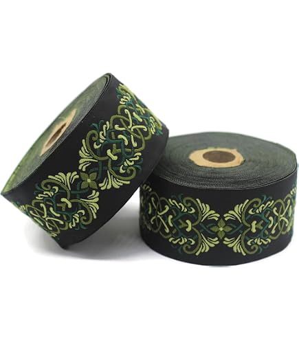 10 Meter Keltisches Jacquard Band In Bordeaux – 50mm Breit Für Kleidung, DIY, Wohnkultur & Nähen