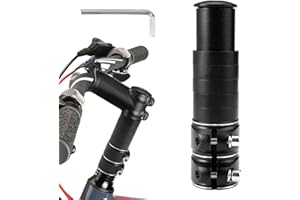 WHIZNOOK 28.6 Mm Alliage D'Aluminium Rehausse Potence VTT, Réglable Rallonge Potence De Guidon Fourche Extenseur, Noir Commun Durabilité Extenseur VTT Bicyclette Étendre Riser pour Vélo De Route, Vélo De Ville