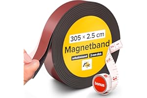 ‎X-BET MAGNET Magnetband – 2,54x305 cm – Magnetstreifen – Magnetstreifen Selbstklebend Stark – Magnetband Selbstklebend zum Basteln, für DIY – Magnetklebeband – Selbstklebende Magnetstreifen…