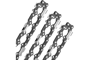 AICOYA Lot de 3 X 50cm Chaînes 0.325" 76 Maillons d'Entraînement 1.5mm 058