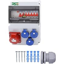 Distribuidor De Corriente De Obra 16A - 2x400V Y 4x230V, Para Conexiones De Alta Potencia
