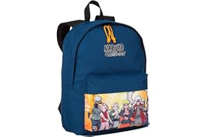 Sac à dos école américain Naruto - poche principale et poche avant - compartiment pour ordinateur et intérieur doublé - bretelles et dos rembourrés - 40 x 31 x 13 cm - Toybags