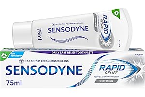 Sensodyne Toothpaste Rapid Relief, Teeth Whitening Toothpaste that Provides Relief from Sensitive Teeth, 75ml