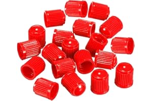 BEITO Colorati in plastica valvola della gomma antipolvere Tappi per auto, moto, camion, bici e biciclette (50pcs) rosso