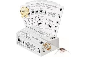 LURELUXE 5 Stück Bettwanzen-Falle,Monitoring-Klebefalle inkl,Köderfalle,Schabenfalle für zur Bettwanzen-Bekämpfung,Fallen für Kakerlaken und andere kriechende Insekten im Haus
