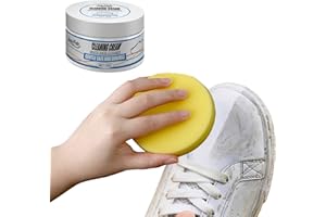 PEOSEVI Kit Pulizia Scarpe,Crema Per La Pulizia Delle Scarpe, Kit Per La Pulizia Delle Scarpe Bianche, Detergente Per La Casa Per Pelle, Tela, Tutti I Giorni, Scarpe Da Viaggio O Da Ginnastica