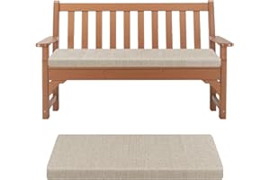 ‎KIMGULL Kimgull Bankauflage Sitzkissen Bank Auflage Ersatzpolster Schwamm Bankkissen Mit Reißverschluss Abnehmbarem Schlippabsicher Stuhlkissen Für Schaukeln Fensterbank (120X35X5CM Taupe)