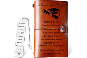 LOHENYOR Regalo di Laurea Donna e Uomo - Set Premium con Taccuino e Segnalibro in Metallo - Idea Regalo per Diploma Universitario o Maturità - Dono Elegante per Studenti e Studentesse