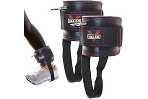 Artanchao 1 paire de bracelets de sport rembourrés, confortables sangles de cheville réglables en cuir, jambes avec câbles, accessoires de gymnastique unisexe