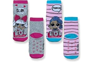 SUN CITY Calzini LOL Surprise Antiscivolo Set 2 Paia per Bambina in Cotone 3315