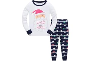 TEDD Weihnachten Kinder Schlafanzug Jungen Pyjama Langarm Baumwolle Mädchen Zweiteilig Schlafanzüge Set Winter Nachtwäsche Größe 1-12 Jahre