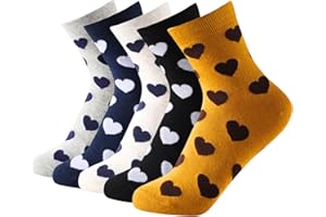 BALSETI Calcetines de Media Caña Estampados para Mujer y Niña. Pack de 6 Pares de Calcetines Divertidos y de Colores para Uso Diario. Talla Única 35-41. 85% Algodón.
