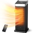 Radiateur électrique Effet Flamme Chauffage D'appoint 2200W, 3 Modes Chauffants, 180° Oscillation Radiateur Soufflant Salle De Bain