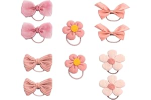 AOMHREK 10 Stück Haarschmuck Kinder, Mädchen Haarschmuck, Haarschmuck Mädchen, Mädchen Haargummi, Haarschmuck Kinder Mädchen, Haargummi mit Schleife