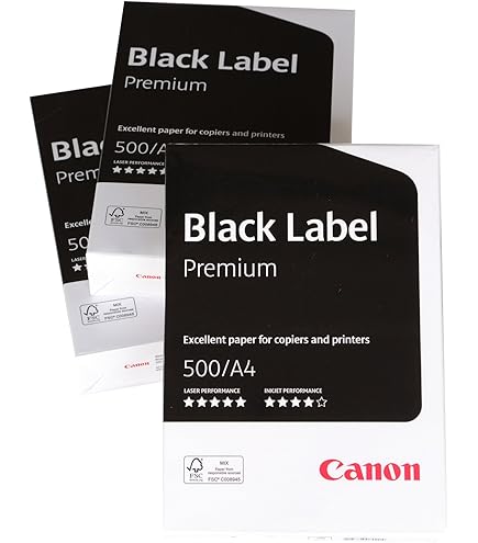 Canon A4 Black Label Zero Paper, White, 75gsm, Box (5 X 500 Sheets