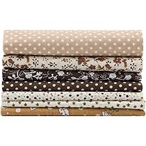 7 Tessuti Di Cotone 25x25 Cm - Strisce Floreali Vintage, Per Quilting E Cucito Fai Da Te - Foto 8