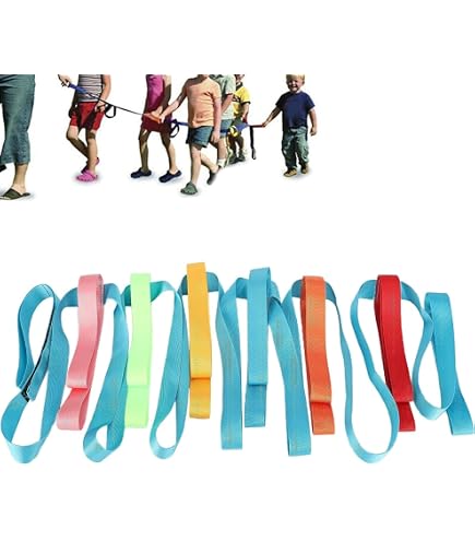 Cuerda Para Caminar Para Preescolares - 12 Asas, 3.7 M, Nylon, Para Paseos Seguros En Parque Y Excursiones