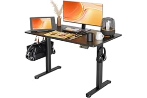 ‎CLAIKS Claiks Höhenverstellbarer Schreibtisch 120x60 cm, Elektrischer Stehschreibtisch mit Kabelmanagement, Computertisch Sitz/steh mit Memory Funktion und Kollisionschutz, Schwarz